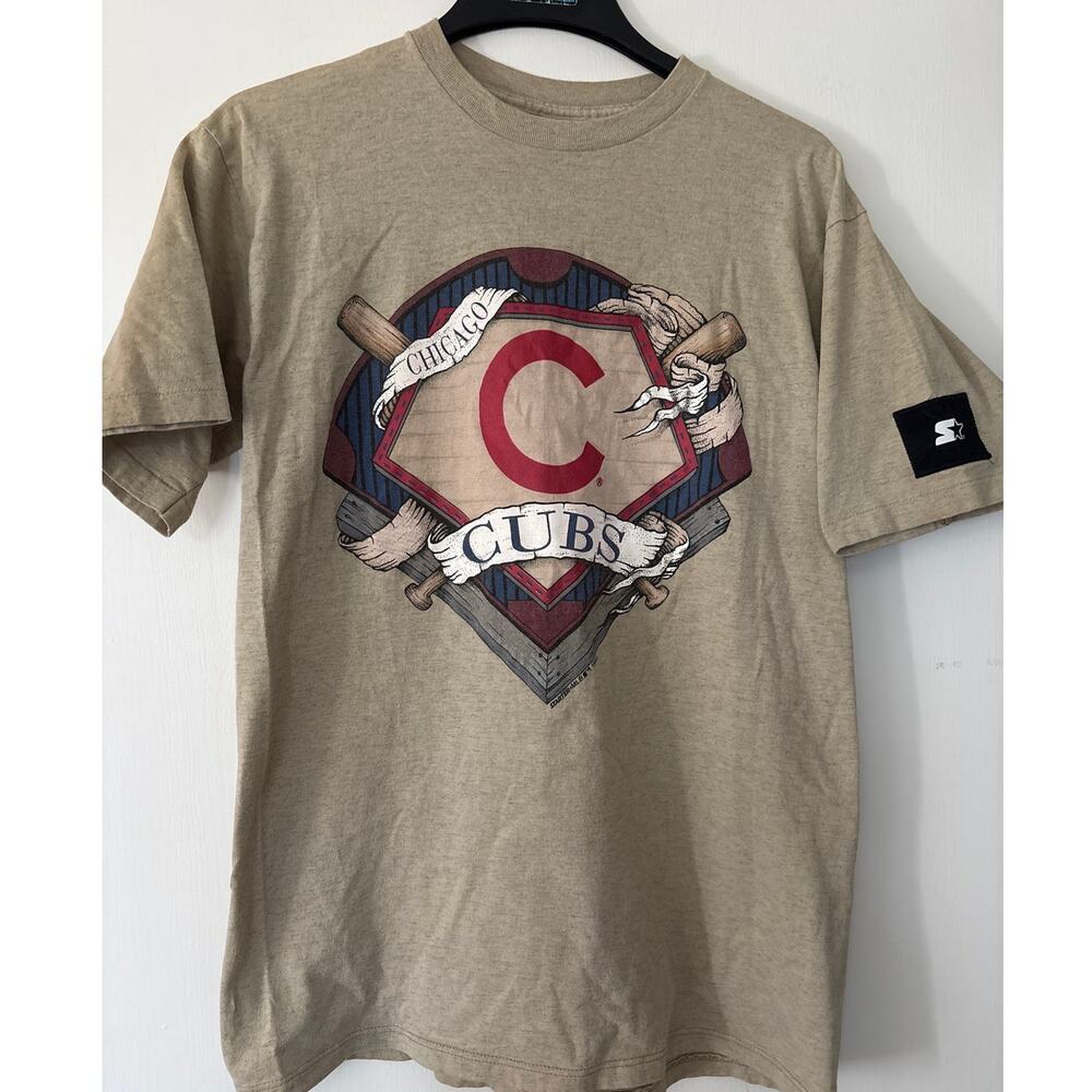 Vintage Starter 1993 Chicago Cubs Mixed Stitch Graphic T-Shirt USA Medium